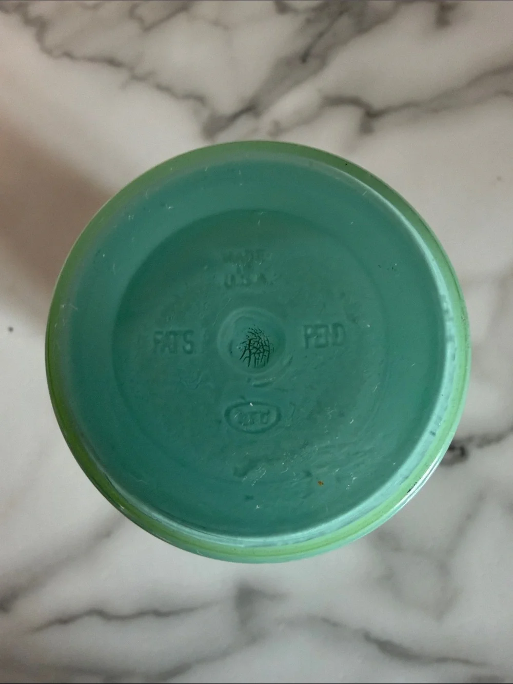 Vintage Turquoise/White Twinsulated Tumbler, Made in U.S.A